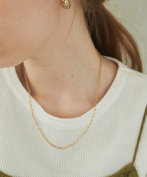 hinari（ヒナリ）の「マンテルチェーンネックレス（ネックレス・レディース・シルバー/ゴールド・FREE）」の4枚目の写真
