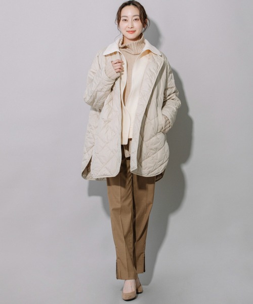 Munich(ミューニック)の「キルティングタフタ×ダンボールレイヤードコート(その他アウター・レディース・ブラック/ダークグリーン/ベージュ・S/XS)」の20枚目の写真