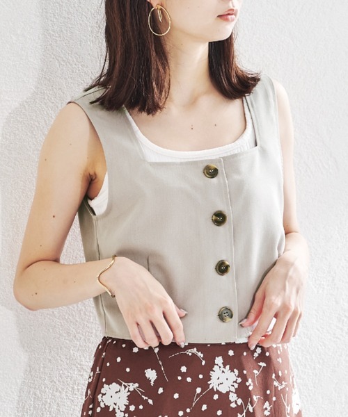 acro(アクロ)の「ビスチェとワイドパンツのセットアップ/AC1448(セットアップ・レディース・ブラック/ベージュ・フリ-)」の5枚目の写真