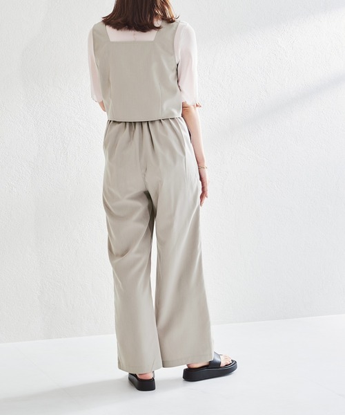 acro(アクロ)の「ビスチェとワイドパンツのセットアップ/AC1448(セットアップ・レディース・ブラック/ベージュ・フリ-)」の4枚目の写真