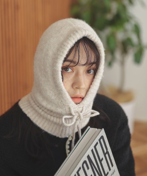 DONOBAN（ドノバン）の「バラクラバフーディー（ストール/ショール・レディース・ブラック/グレー/アイボリー/モカ・F）」の6枚目の写真