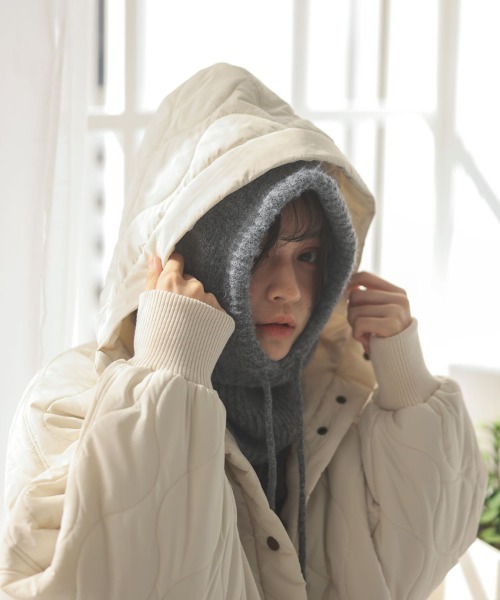 DONOBAN（ドノバン）の「バラクラバフーディー（ストール/ショール・レディース・ブラック/グレー/アイボリー/モカ・F）」の11枚目の写真