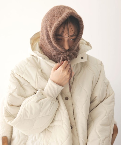 DONOBAN（ドノバン）の「バラクラバフーディー（ストール/ショール・レディース・ブラック/グレー/アイボリー/モカ・F）」の13枚目の写真