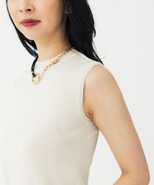 UNITED TOKYO(ユナイテッドトウキョウ)の「レザーコンビチェーンネックレス(ネックレス・レディース・ゴールド・FREE)」の6枚目の写真