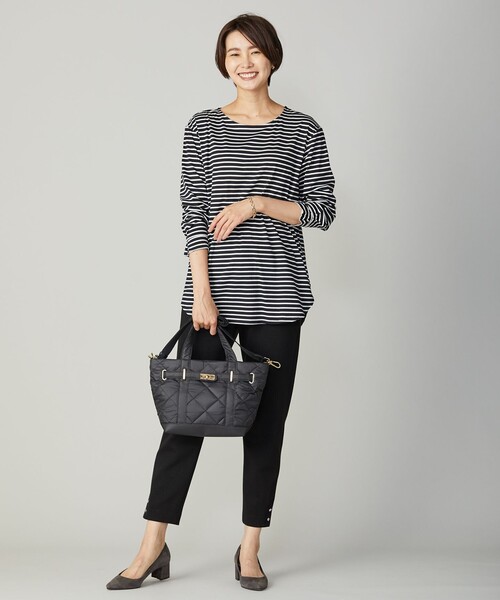 J.PRESS（ジェイプレス）の「ボーダージャージー カットソー（Tシャツ/カットソー・レディース・ホワイト系1・F）」の2枚目の写真