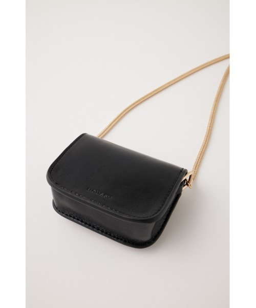 MOUSSY（マウジー）の「SNAKE CHAIN FLAP MINI バッグ（ショルダーバッグ・レディース・ゴールド/ブラック・FREE）」の6枚目の写真