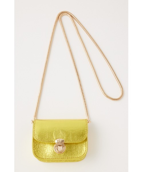 MOUSSY（マウジー）の「SNAKE CHAIN FLAP MINI バッグ（ショルダーバッグ・レディース・ゴールド/ブラック・FREE）」の13枚目の写真