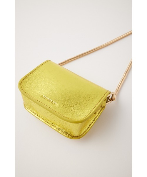 MOUSSY（マウジー）の「SNAKE CHAIN FLAP MINI バッグ（ショルダーバッグ・レディース・ゴールド/ブラック・FREE）」の16枚目の写真