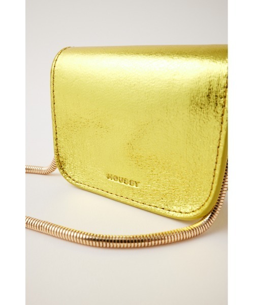 MOUSSY（マウジー）の「SNAKE CHAIN FLAP MINI バッグ（ショルダーバッグ・レディース・ゴールド/ブラック・FREE）」の18枚目の写真