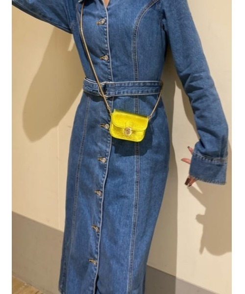 MOUSSY（マウジー）の「SNAKE CHAIN FLAP MINI バッグ（ショルダーバッグ・レディース・ゴールド/ブラック・FREE）」の22枚目の写真