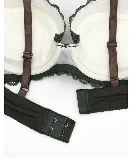 AMPHI（アンフィ）の「【まる胸メイク】ラッセルレース ブラ&ショーツセット（ブラ&ショーツ・レディース・ライトグレー/レッド/グリーン/クリーム/ダークブルー/ローズ/ライトパープル・B65/B70/C70/D70/B75/C65/C75/D65/D75/E65/E70/E75）」の22枚目の写真