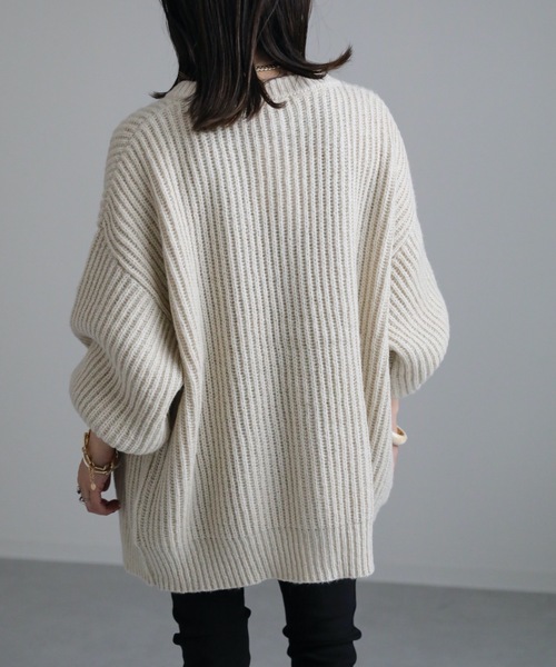 ap retro（アプレトロ）の「AW モヘアタッチボリュームスリーブカーディガン（カーディガン/ボレロ・レディース・ブラック/オレンジ/グリーン/アイボリー・FREE）」の12枚目の写真