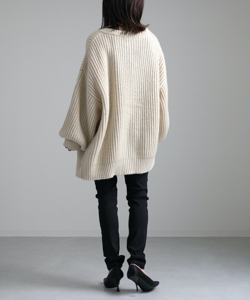 ap retro（アプレトロ）の「AW モヘアタッチボリュームスリーブカーディガン（カーディガン/ボレロ・レディース・ブラック/オレンジ/グリーン/アイボリー・FREE）」の17枚目の写真