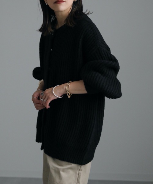 ap retro（アプレトロ）の「AW モヘアタッチボリュームスリーブカーディガン（カーディガン/ボレロ・レディース・ブラック/オレンジ/グリーン/アイボリー・FREE）」の22枚目の写真