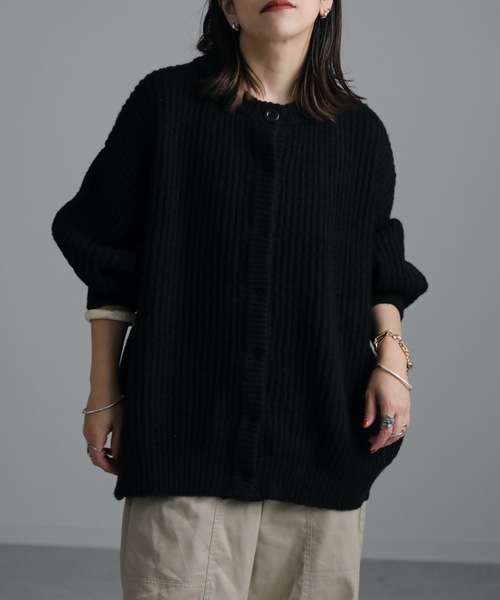 ap retro（アプレトロ）の「AW モヘアタッチボリュームスリーブカーディガン（カーディガン/ボレロ・レディース・ブラック/オレンジ/グリーン/アイボリー・FREE）」の20枚目の写真