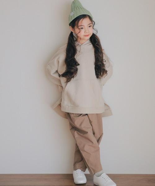 NHT（エヌエイチティー）の「NHT/エヌエイチティー ビッグパーカー（スウェット・キッズ・ベージュ/レッド系その他・110cm/120cm/130cm/140cm/150cm）」の3枚目の写真