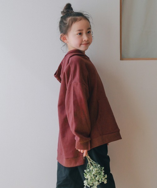 NHT（エヌエイチティー）の「NHT/エヌエイチティー ビッグパーカー（スウェット・キッズ・ベージュ/レッド系その他・110cm/120cm/130cm/140cm/150cm）」の21枚目の写真