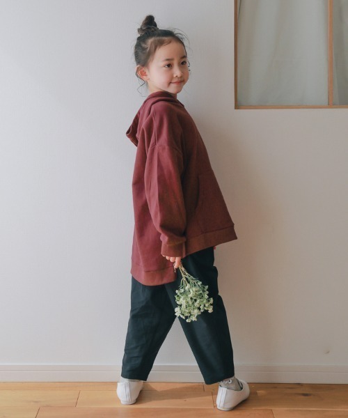 NHT（エヌエイチティー）の「NHT/エヌエイチティー ビッグパーカー（スウェット・キッズ・ベージュ/レッド系その他・110cm/120cm/130cm/140cm/150cm）」の11枚目の写真