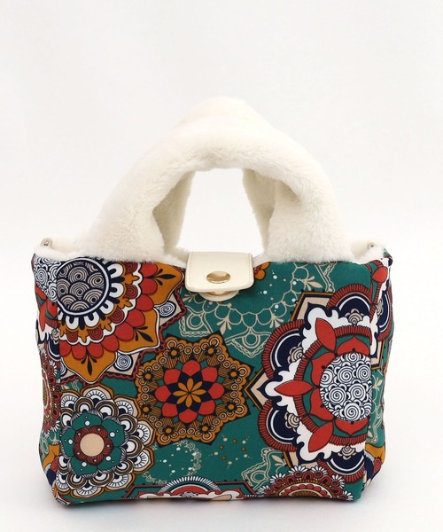 COOCO（クーコ）の「リバーシブルエコファーミニバッグ（ショルダーバッグ・レディース・ブラック/オフホワイト/オレンジ/ブルー・9）」の13枚目の写真