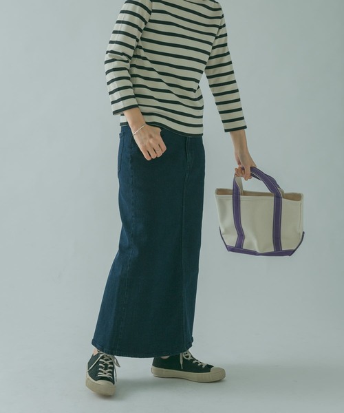 FORK&SPOON（フォークアンドスプーン）の「FORK&SPOON　オーガニックコットンデニムストレートスカート（スカート・レディース・ブルー系その他/ワンウォッシュ・1/2）」の12枚目の写真