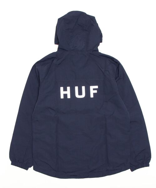 HUF（ハフ）の「HUF ESSENTIALS ZIP STANDARD SHELL JACKET ハフ エッセンシャル ジップ スタンダード シェル マウンテンパーカー（マウンテンパーカー・メンズ・ブラック/ネイビー・SMALL/MEDIUM/LARGE/X-LARGE）」の7枚目の写真