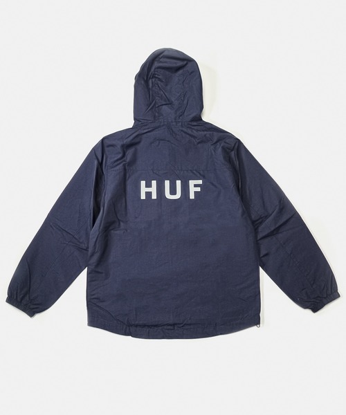HUF（ハフ）の「HUF ESSENTIALS ZIP STANDARD SHELL JACKET ハフ エッセンシャル ジップ スタンダード シェル マウンテンパーカー（マウンテンパーカー・メンズ・ブラック/ネイビー・SMALL/MEDIUM/LARGE/X-LARGE）」の9枚目の写真