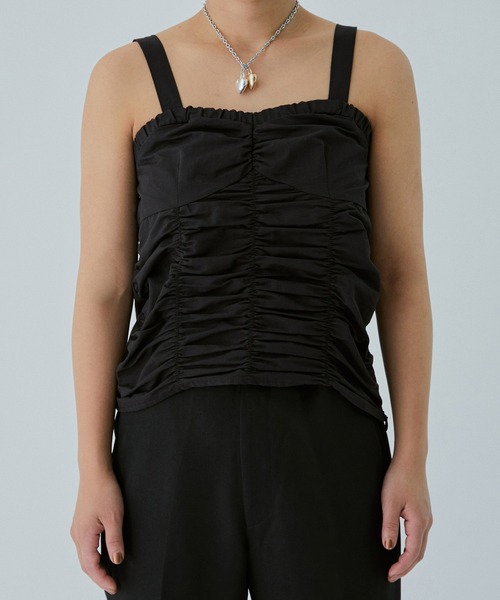 ミストレアス　Plaid Gathering Peplum Camisole Plaid Gathering Peplum Camisole - MISTREASS