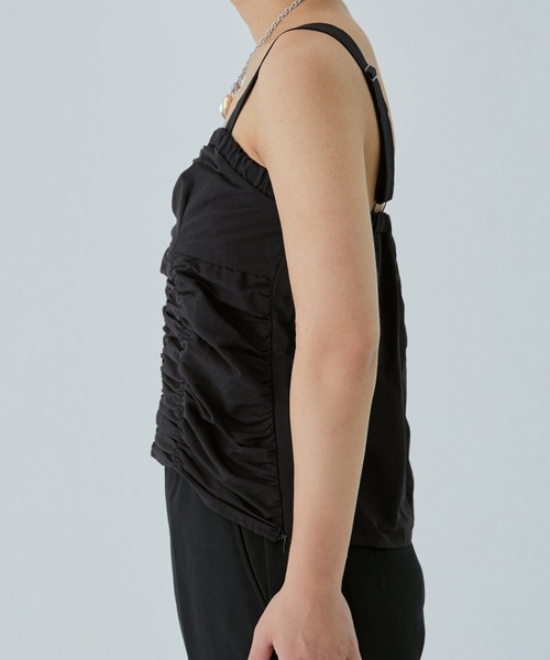 M TO R（ムウトアール）の「［TOPS］VTG GATHER CAMISOLE（キャミソール・レディース・ブラック・38/36）」の9枚目の写真