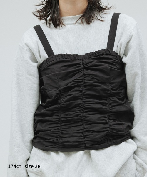 M TO R（ムウトアール）の「［TOPS］VTG GATHER CAMISOLE（キャミソール・レディース・ブラック・38/36）」の17枚目の写真