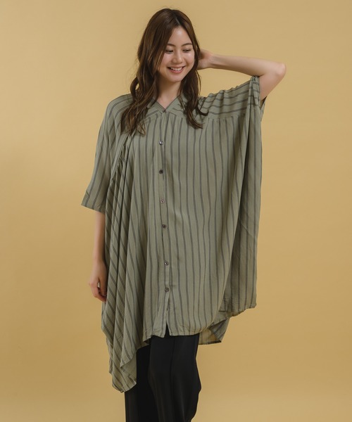 KATHARINE ROSS（キャサリンロス）の「【KATHARINE ROSS】クレープテントシルエットチュニック（チュニック・レディース・カーキ/チャコールグレー/ホワイト・MEDIUM）」の16枚目の写真