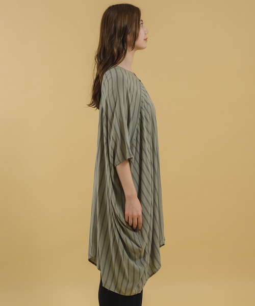 KATHARINE ROSS（キャサリンロス）の「【KATHARINE ROSS】クレープテントシルエットチュニック（チュニック・レディース・カーキ/チャコールグレー/ホワイト・MEDIUM）」の17枚目の写真