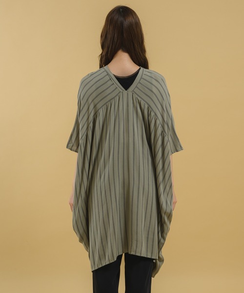 KATHARINE ROSS（キャサリンロス）の「【KATHARINE ROSS】クレープテントシルエットチュニック（チュニック・レディース・カーキ/チャコールグレー/ホワイト・MEDIUM）」の18枚目の写真