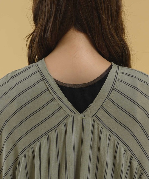 KATHARINE ROSS（キャサリンロス）の「【KATHARINE ROSS】クレープテントシルエットチュニック（チュニック・レディース・カーキ/チャコールグレー/ホワイト・MEDIUM）」の19枚目の写真