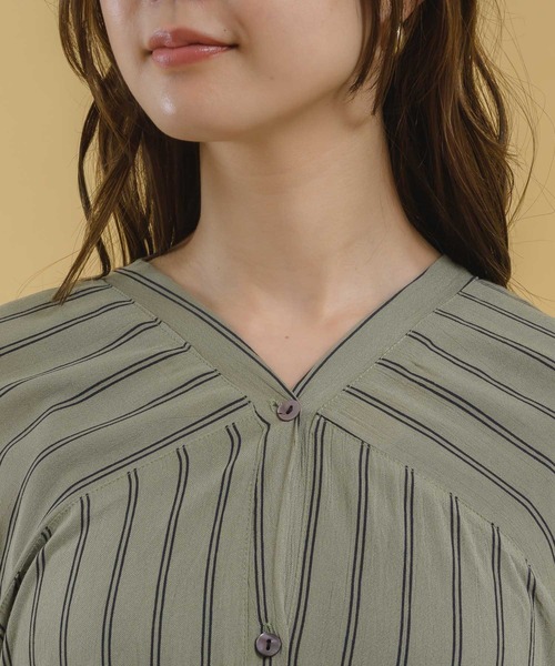 KATHARINE ROSS（キャサリンロス）の「【KATHARINE ROSS】クレープテントシルエットチュニック（チュニック・レディース・カーキ/チャコールグレー/ホワイト・MEDIUM）」の20枚目の写真