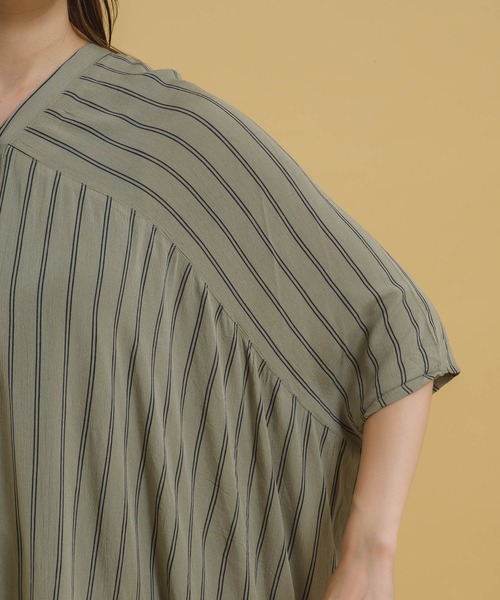 KATHARINE ROSS（キャサリンロス）の「【KATHARINE ROSS】クレープテントシルエットチュニック（チュニック・レディース・カーキ/チャコールグレー/ホワイト・MEDIUM）」の21枚目の写真