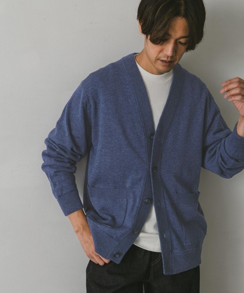 URBAN RESEARCH DOORS（アーバンリサーチドアーズ）の「インディゴライクニットカーディガン（カーディガン/ボレロ・メンズ・ブラック/ブルー/ネイビー・MEDIUM/LARGE）」の12枚目の写真