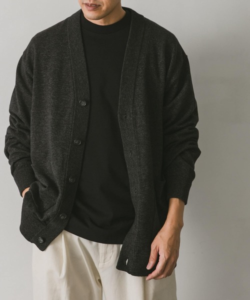 URBAN RESEARCH DOORS（アーバンリサーチドアーズ）の「インディゴライクニットカーディガン（カーディガン/ボレロ・メンズ・ブラック/ブルー/ネイビー・MEDIUM/LARGE）」の6枚目の写真