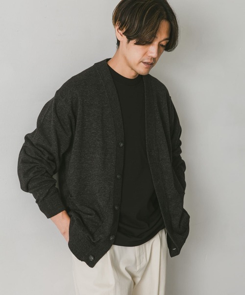 URBAN RESEARCH DOORS（アーバンリサーチドアーズ）の「インディゴライクニットカーディガン（カーディガン/ボレロ・メンズ・ブラック/ブルー/ネイビー・MEDIUM/LARGE）」の7枚目の写真