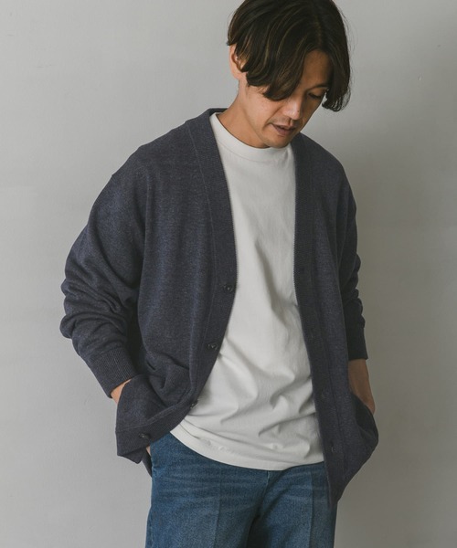 URBAN RESEARCH DOORS（アーバンリサーチドアーズ）の「インディゴライクニットカーディガン（カーディガン/ボレロ・メンズ・ブラック/ブルー/ネイビー・MEDIUM/LARGE）」の15枚目の写真