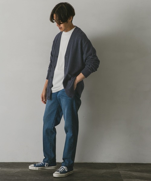 URBAN RESEARCH DOORS（アーバンリサーチドアーズ）の「インディゴライクニットカーディガン（カーディガン/ボレロ・メンズ・ブラック/ブルー/ネイビー・MEDIUM/LARGE）」の10枚目の写真