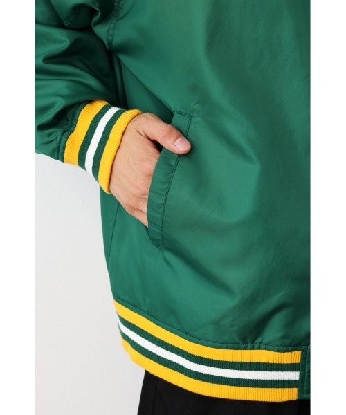 RODEO CROWNS WIDE BOWL(ロデオクラウンズワイドボウル)の「NFLスタジアムジャケット(スタジャン・メンズ・ダークグリーン/ネイビー/ライトグレー・FREE)」の14枚目の写真