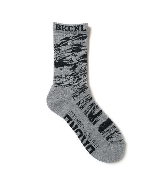 Back Channel（バックチャンネル）の「CAMO SOCKS（ソックス/靴下・メンズ・ホワイト/ブラック/ミックスグレー・FREE）」の3枚目の写真