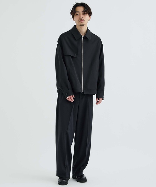 トップス glamb GRUNGE ZIP UP PARKA GB17SP/CS01 city（シティ）の「STORMFLAP ZIP UP BLOUSON/ガンフラップ