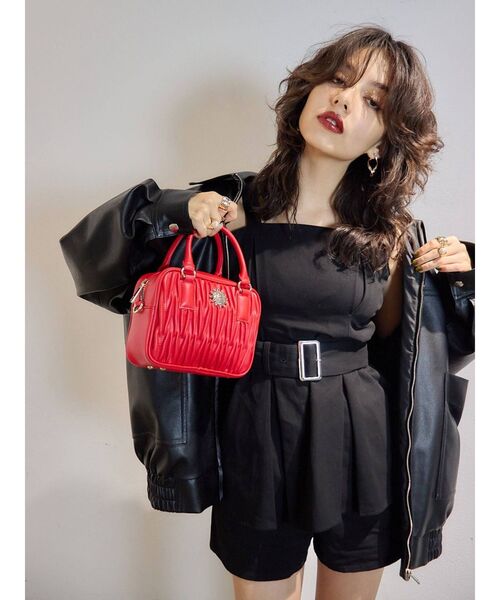 EVRIS（エヴリス）の「オーバーサイズフェイクレザーブルゾン（ブルゾン・レディース・ブラック/ブラウン/ブルー・FREE）」の16枚目の写真