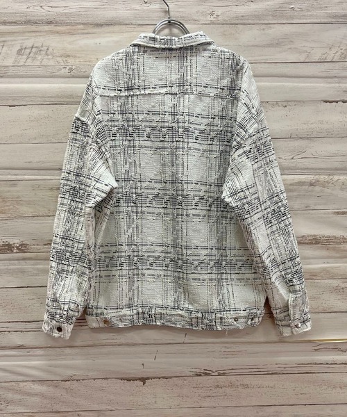 Jewelobe（ジュエローブ）の「ツイードルーズCPOジャケット（ブルゾン・レディース・オフホワイト・FREE）」の9枚目の写真