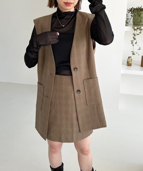 Heather(ヘザー)の「【SETUP対応】2PSETテーラードジャケット 162315(テーラードジャケット・レディース・ブラウン系/グレー系・FREE)」の13枚目の写真