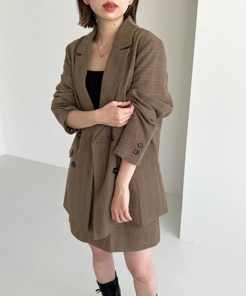 Heather(ヘザー)の「【SETUP対応】2PSETテーラードジャケット 162315(テーラードジャケット・レディース・ブラウン系/グレー系・FREE)」の5枚目の写真