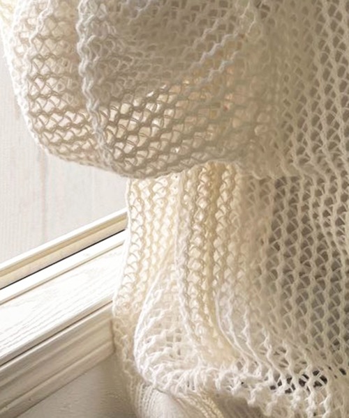 MAISON BREEZE（メゾンブリーズ）の「【MAISON BREEZE】ボートネック透かし編みメッシュニットトップス プルオーバー（ニット/セーター・レディース・ホワイト/ブラック/ベージュ/ピンク/グリーン・FREE）」の9枚目の写真