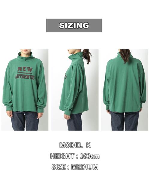 coen（コーエン）の「USAコットンロゴプリントオフタートルロングスリーブTシャツ（Tシャツ/カットソー・レディース・ホワイト/ケリー/ナチュラル・L/M）」の19枚目の写真