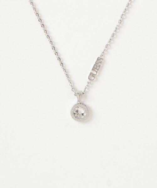 Guess（ゲス）の「COLOR MY DAY Emerald Cz Charm Necklace（ネックレス・レディース・シルバー/ゴールド・ONE SIZE）」の2枚目の写真